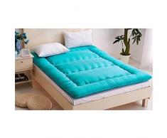 XUNN Materassino Pieghevole, materassino futon Giapponese, materassino da Pavimento, Spessore 10 cm, Lettino Portatile per Campeggio,Blue,King
