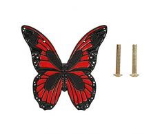 Pomelli Per Armadietti a Farfalla, Eleganti Pomelli Per Cassetti Maniglie a Doppio Foro Maniglie Per Porte Decorative Armadietto Per Mobili Armadi Per Mobili Pomelli Per Guardaroba Maniglie (Rosso)