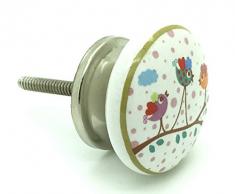 canto degli uccelli da giardino in ceramica vintage shabby chic cassettiera manopola maniglia per porta di g Decor