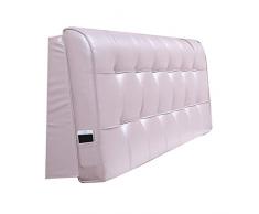 Cuscino sul Comodino in Pelle Completamente Avvolto BedHead Doppio Cuscino Grande Divano Vita Morbida Cuscino Vita Protettiva (Colore : Light Pink, Dimensioni : 120X58CM)