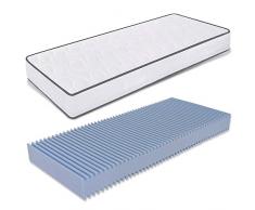 MATERASSO SINGOLO 70X190X14 CM ORTOPEDICO CON DISPOSITIVO MEDICO, LASTRA IN WATERFOAM ANTIACARO E FODERA ANTIALLERGICA TRASPIRANTE, MATERASSO FUORI MISURA IN POLIURETANO
