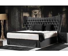 Schlichter Mobili Letto boxspring Vogue Deluxe, Anthrazit, 180 x 200 cm