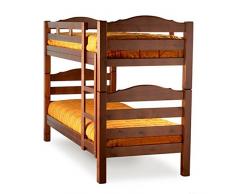Mobili Ilar Letto a Castello Mercurio Francese Noce - 80x200 cm
