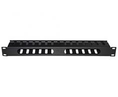 Nero Rack 19 483 x 42 x 70 mm LINK LKORG1UD Pannello Guida Cavi in Metallo per Armadi a Gabbia Nero Rack 19 483 x 42 x 70 mm LINK LKORG1UD Pannello Guida Cavi in Metallo per Armadi a Gabbia