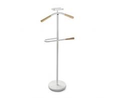 Versa 18790660 Servomuto Camera da terra Bianco, 108x44x25cm, Legno,Appendiabiti