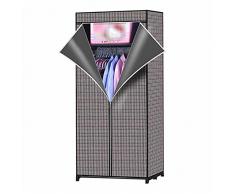 JIAO PAI Guardaroba Indipendente, Portatile Armadio Temporaneo Dellufficio Dormitorio per Ufficio Piccolo Armadio Piegabile 160 * 175 * 45cm(Size:160 * 175 * 45CM,Color:Un)