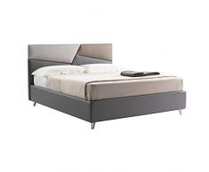 LettoFacile montalo in 30 Minuti - Letto Matrimoniale Eos in Ecopelle con Rete e Box contenitore - Made in Italy (160 x 190 cm)