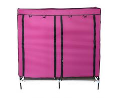 Mobili Rebecca® Scarpiera Armadio Cabina in Stoffa Tessuto Viola 6 Ripiani Salvaspazio 118 x 115 x 29 cm (cod. RE4680)