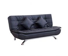 YUYTIN Divano Letto futon Convertibile Convertibile con Convertibile Moderno in Pelle per Lo Spazio abitativo Compatto, Appartamento, dormitorio, Sala Bonus w/braccioli Rimovibili,1.2 * 1.9 * 0.4m