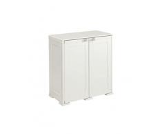 Tontarelli S.p.A. Armadio SIMPLEX Basso+1 RIPIANO Largo Mobile Contenitore, Panna, 79X43XH85.5CM