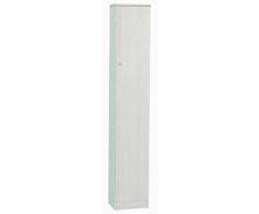 Dmora Armadio 1 Anta, Legno Chiaro, 31 x 34 x 183 cm