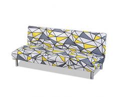 VanderHOME Copridivano 2 posti,Copridivano Clic Clac Stretch Fodera per Divano Fodera per Cuscino futon Letto Copridivano Completo Pieghevole Senza Braccioli per Camera da Letto 2 posti Specchio