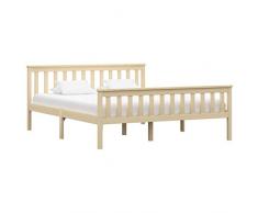Tidyard Struttura Letto Matrimoniale in Legno Massello di Pino con Doche,Giroletto Matrimoniale in Legno Massello di Pino con Doghe,Letto Moderno,Letto con Doghe Legno 140x200/160x200/180x200 cm