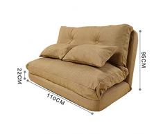 Wuxingqing Poltrona Imbottita Frame Guest Divano Letto Luxury Futon Letto Singolo Materasso Pieghevole (Colore : Beige, Dimensione : 210 * 100 * 28CM)