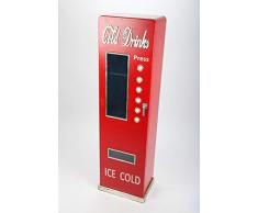 point home - Armadio di design Cold Drinks, in legno, stile retrò, 120 cm, colore: Rosso