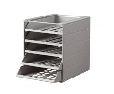 Durable 1712003050 Idealbox Basic 5 Cassettiera da Scrivania con 5 Cassetti, Frontalini Aperti, Confezione da 1 Pezzo, Grigio