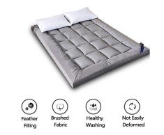 ZDiane Tradizionale Giapponese Futon, Matrimoniale Dormitorio Materasso per Residenza Studentesca Materasso Tappetino Yoga, Café, 90x200cm(35x79inch),Grigio,90x200cm