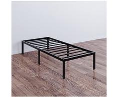 Dreamzie Struttura Letto Metallo 90x200 x 36 cm - Rete Metallo 90x200 cm Letti e Materassi Singolo - Robusto, Facile da Montare, Grande capacità di Stoccaggio - Rete Nera