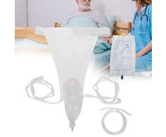 Sacca di raccolta dellurina in silicone, sacca per orinatoio per lincontinenza da letto per anziani, traspirante, a prova di perdite(Anziani)
