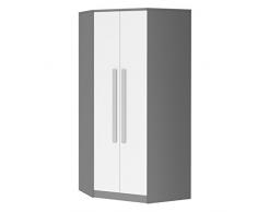 SMARTBett GmbH Armadio angolare GIT Grigio/Bianco/Grigio