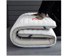 Materasso Futon da 10 cm Topper in lattice Memory Foam Materasso Tatami Tappetino Materasso pieghevole antiscivolo Tappetino traspirante per la pelle (Colore: bianco Dimensioni: 35x78 7 pollici)