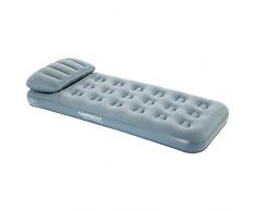 Campingaz Smart Quickbed - Letto gonfiabile con superficie vellutata, per campeggio, con cuscino e scomparto, colore: blu, dimensioni: 188 x 74 cm