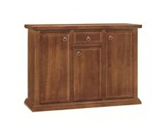 CREDENZA LEGNO ARTE POVERA COLORE NOCE SCURO