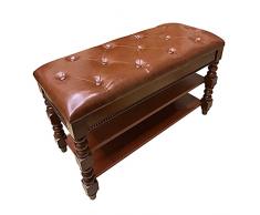 Gprice Panca Portascarpe a 2 Livelli con Sedile Imbottito Nascosto, per Soggiorno, Ingresso, Guardaroba, Ingresso, 60 x 35 x 48 cm, Rosso Ciliegia, Verde