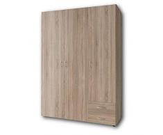 Stella Trading, Armadio Base, a 4 Ante, in Legno