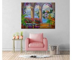 Giallobus - Quadro - Stampa su Tela Canvas Mikki SENKARIK - Quadro con Paesaggio Forever Lake Como - Quadri Moderni di Tela - Vari Formati - 70 x 100 CM