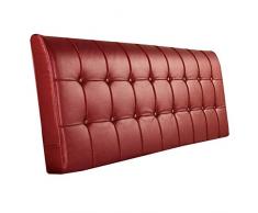 N / A Testata Cuscino Cuscino Testiera Grande- Cuscino Lettura Cuscino in Pelle Rosso Cuscino Comodino Schienale Hotel-Nessuna Testata -90 cm_Vino Rosso