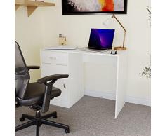 Vida Designs Hudson Scrivania Cassetto e Porta, per Casa e Ufficio, Tavolo per Computer Portatile, Postazione di Lavoro, Armadio, Colore: Bianco, 72 x 100 x 44 cm