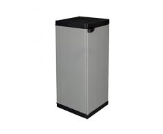 mongardi W2016 Armadio Basso 1 Anta, PVC, Nero, Grigio, Unica
