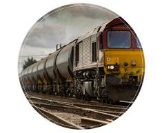 VBFOFBV Tappeto rotondo lavabile in lavatrice Tappeto morbido per interni Camera da letto Divano Soggiorno Dormitorio Piccolo tappeto circolare,Treno panoramico