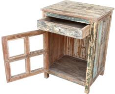 Guru-Shop Armadio Antico-side, Cassettiera, Comodino con JH8-643 Porta a Vetri, 70x51x40 cm, Armadietti