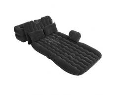 AYNEFY Set Materasso ad Aria, Letto Gonfiabile Morbido con Cuscini per Materasso, sgabelli e Pompa ad Aria per Interni in Auto, Cuscino per Sedile Posteriore, Campeggio allaperto(Nero)