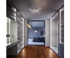 TIEMORE Plafoniera Lampadario Moderno Bagno Luci Soffitto 28w Efficienza Energetica 4 Wave Design Luce Led Fitting Light Per Cucina Soggiorno Camera Da Letto Illuminazione Decor (28W-bianco)