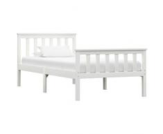 Tidyard Struttura Letto Singolo Moderno in Legno Massello di Pino,Giroletto Singolo Moderno in Legno Massello di Pino,Letto Moderno,Struttura Letto Singolo,Letto Una Piazza e Mezza 90/100/120x200 cm