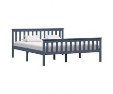 Tidyard Struttura Letto Singolo Matrimoniale Moderno in Legno Massello di Pino con Doghe,Giroletto Telaio Letto Singolo Matrimoniale Moderno in Legno Massello di Pino,Letto Una Piazza e Mezza