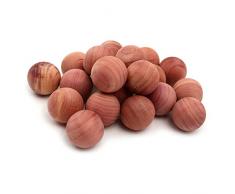 Hsthe Sea 20 palline di cedro naturale aromatiche in legno di cedro rosso, deodorante anti-tarma, per armadi, vestiti, cassetti, guardaroba, accessori deodoranti