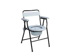 YNGJUEN Toilette Comoda Vasino Pieghevole Con Coperchio Materiale Del Tubo Dacciaio Telaio Di Sicurezza Cuscinetto Di Carico 100kg Benna Per Cassettone Vecchio Uomo Persona Inopportuna