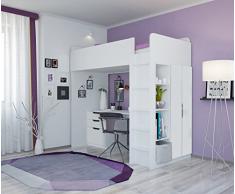 POLINI Kids Bambini Letto a castello letto a soppalco combinazione 5 in 1 in diversi colori