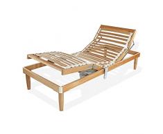 SomnusSana Rete Ortopedica per materasso 120x200 h47 Letto una piazza e mezza Elettrico in legno di faggio ATP Motorizzata