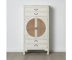 Shakò Armadio orientale in abete e rattan - Mobile Vintage, Mobili Rustici, Mobili in Legno Massello, Mobili Etnici