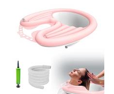 Lavatesta Gonfiabile, Lavabo Mobile Portatile con Tubo Di Scarico, Per Gli Anziani, Lavatesta per Gli Anziani, Le Donne Incinte e Le Persone Allettate per Lavarsi i Capelli a Letto
