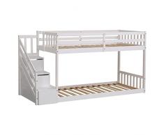 Happy Garden Letto a Castello per Bambini 190x90cm Bianco Celestine