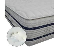 Materasso con Dispositivo medico, sfoderabile, alto 25 cm AirPur®, Memory foam e Memogel MULTIONDA 7 STRATI, ortopedico anatomico, francese 150x200