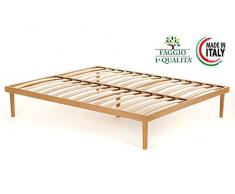 Baldiflex Rete Matrimoniale Doghe Ortopedica in Legno di Faggio 160 x 190 cm Modello Apollo