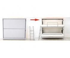 Ponti Divani - Letto a Castello Richiudibile Modello Dream - Materassi in Poliuretano Espanso Sfoderabili - Rivestimento in Ecopelle - Garanzia Made in Italy