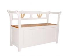 Jago TRBK01 Cassapanca panchina in legno bianco